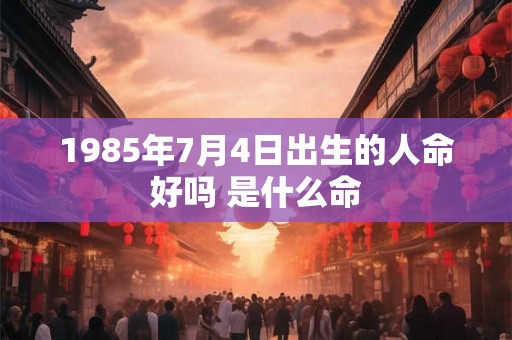 1985年7月4日出生的人命好吗 是什么命
