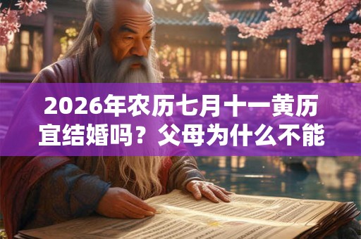2026年农历七月十一黄历宜结婚吗？父母为什么不能坐婚车