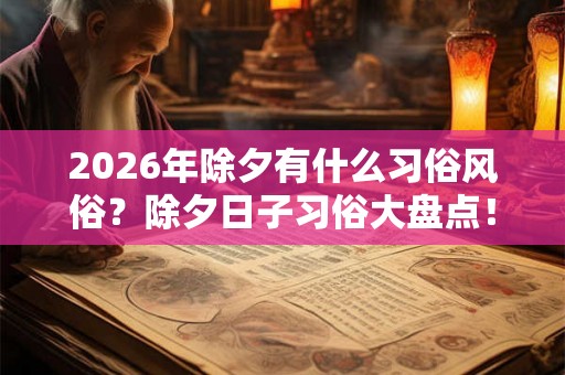2026年除夕有什么习俗风俗？除夕日子习俗大盘点！