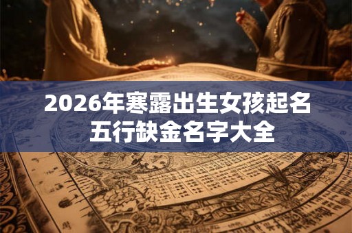 2026年寒露出生女孩起名  五行缺金名字大全