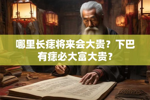 哪里长痣将来会大贵？下巴有痣必大富大贵？