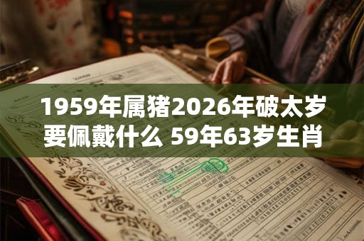 1959年属猪2026年破太岁要佩戴什么 59年63岁生肖猪犯太岁怎么化解