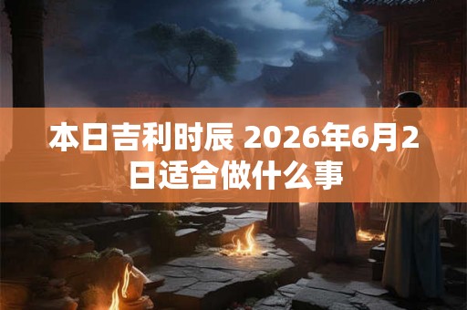 本日吉利时辰 2026年6月2日适合做什么事