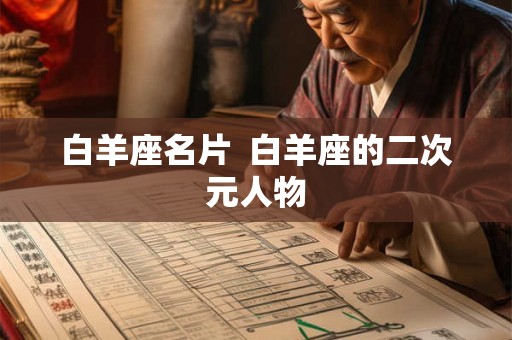 白羊座名片  白羊座的二次元人物