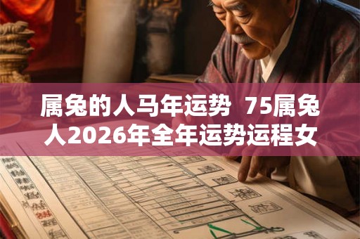 属兔的人马年运势  75属兔人2026年全年运势运程女性