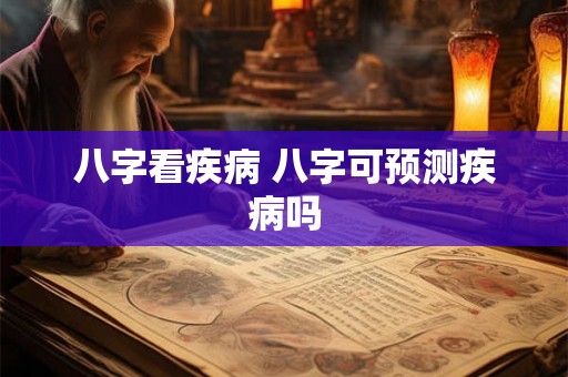 八字看疾病 八字可预测疾病吗