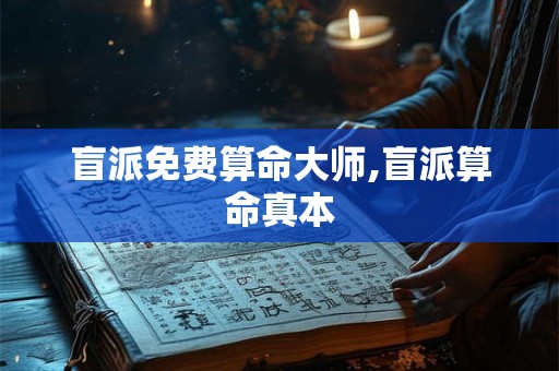 盲派免费算命大师,盲派算命真本