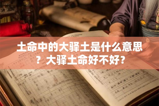 土命中的大驿土是什么意思?大驿土命好不好? 土命中的大驿土是什么意思?大驿土命好不好?