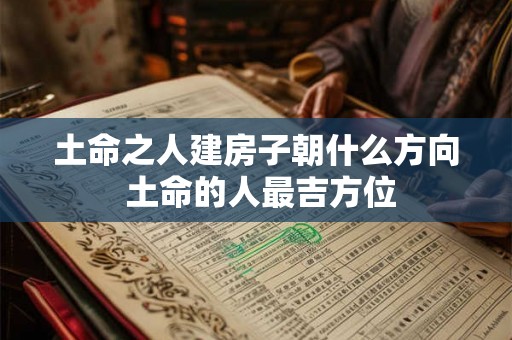 土命之人建房子朝什么方向 土命的人最吉方位 土命之人建房子朝什么方向 土命的人最吉方位