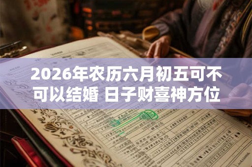 2026年农历六月初五可不可以结婚 日子财喜神方位