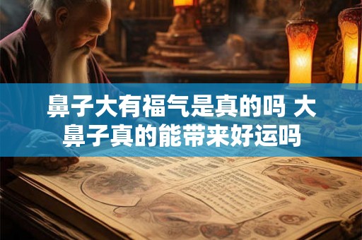 鼻子大有福气是真的吗 大鼻子真的能带来好运吗