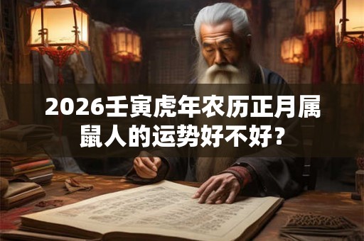2026壬寅虎年农历正月属鼠人的运势好不好？
