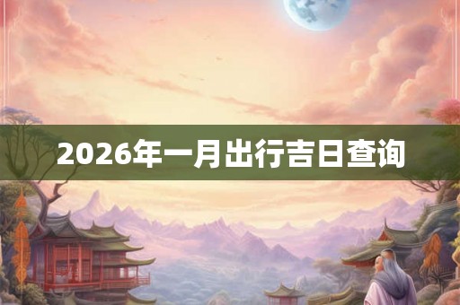 2026年一月出行吉日查询