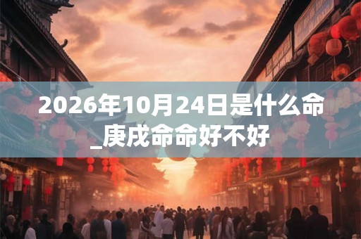 2026年10月24日是什么命_庚戌命命好不好