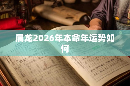 属龙2026年本命年运势如何