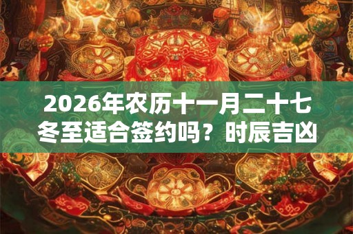 2026年农历十一月二十七冬至适合签约吗？时辰吉凶如何？