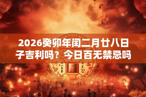 2026癸卯年闰二月廿八日子吉利吗？今日百无禁忌吗