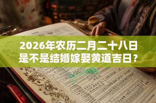 2026年农历二月二十八日是不是结婚嫁娶黄道吉日？
