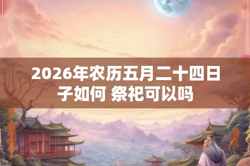 2026年农历五月二十四日子如何 祭祀可以吗
