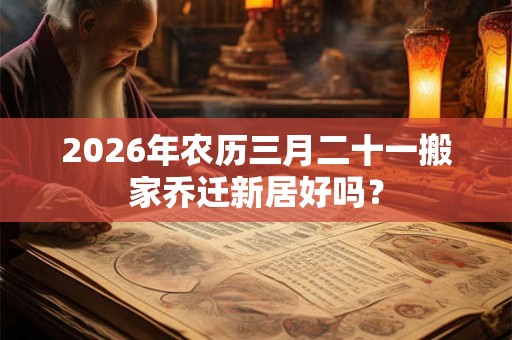 2026年农历三月二十一搬家乔迁新居好吗？