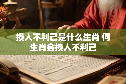 损人不利己是什么生肖 何生肖会损人不利己