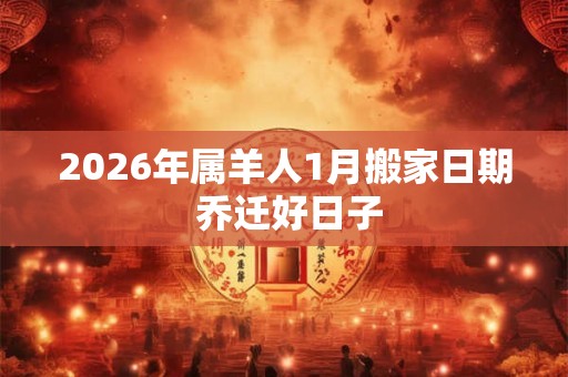2026年属羊人1月搬家日期 乔迁好日子