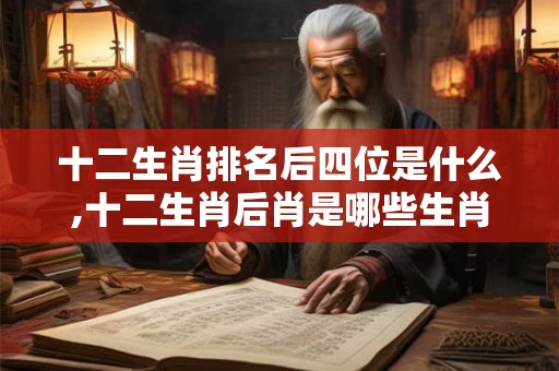 十二生肖排名后四位是什么,十二生肖后肖是哪些生肖 为 十二生肖排名后四位是什么,十二生肖后肖是哪些生肖 为