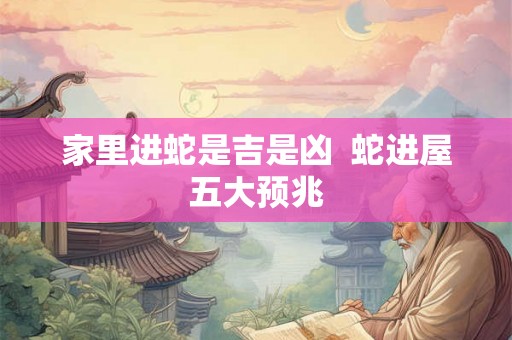 家里进蛇是吉是凶 蛇进屋五大预兆 家里进蛇是吉是凶 蛇进屋五大预兆