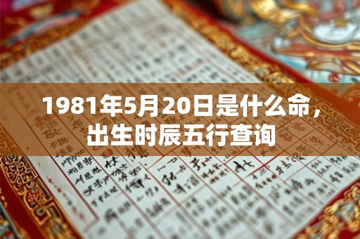 1981年5月20日是什么命，出生时辰五行查询