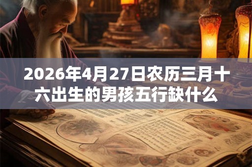 2026年4月27日农历三月十六出生的男孩五行缺什么