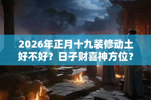 2026年正月十九装修动土好不好？日子财喜神方位？
