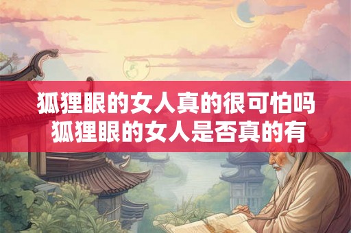 狐狸眼的女人真的很可怕吗 狐狸眼的女人是否真的有可怕的一面