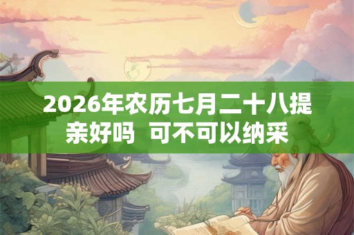 2026年农历七月二十八提亲好吗  可不可以纳采