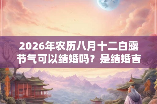 2026年农历八月十二白露节气可以结婚吗?是结婚吉日吗? 2026年农历八月十二白露节气可以结婚吗?是结婚吉日吗?