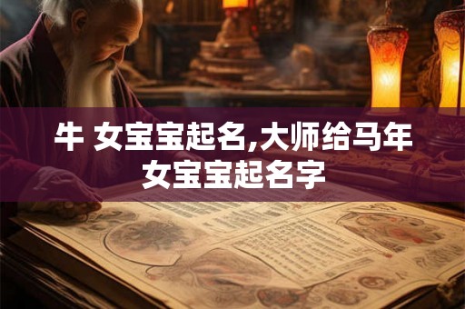牛 女宝宝起名,大师给马年女宝宝起名字