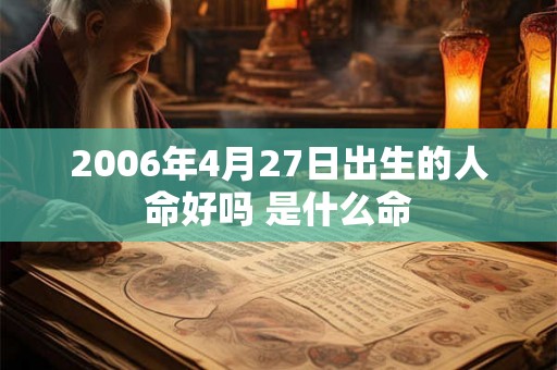 2006年4月27日出生的人命好吗 是什么命