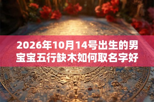 2026年10月14号出生的男宝宝五行缺木如何取名字好