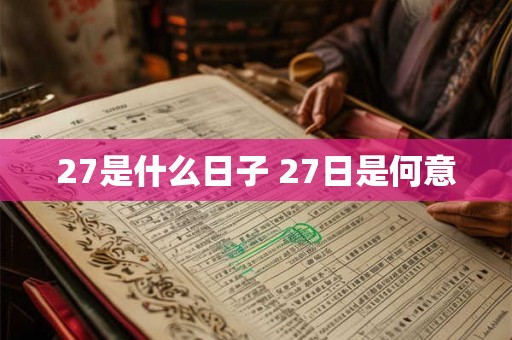 27是什么日子 27日是何意