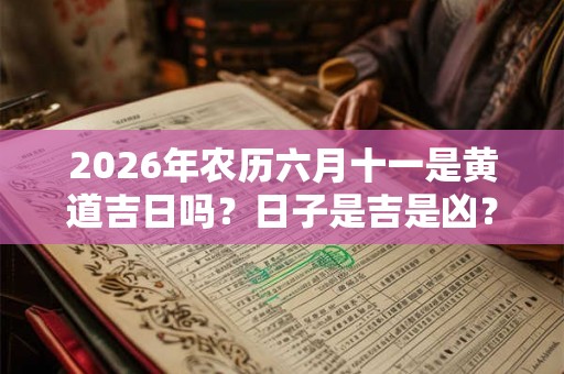2026年农历六月十一是黄道吉日吗？日子是吉是凶？
