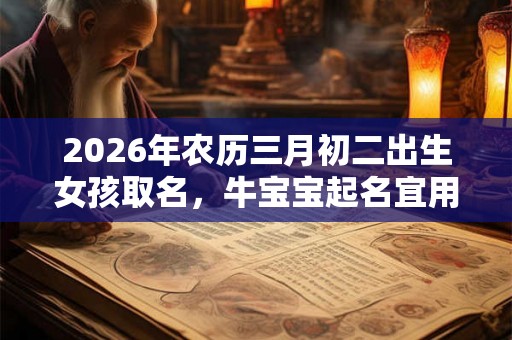 2026年农历三月初二出生女孩取名，牛宝宝起名宜用字一览！