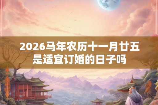 2026马年农历十一月廿五是适宜订婚的日子吗