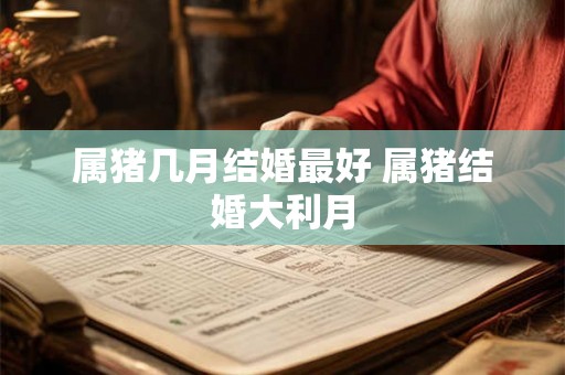 属猪几月结婚最好 属猪结婚大利月 属猪几月结婚最好 属猪结婚大利月