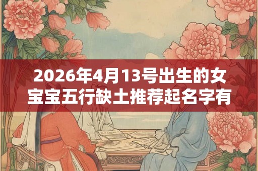 2026年4月13号出生的女宝宝五行缺土推荐起名字有什么