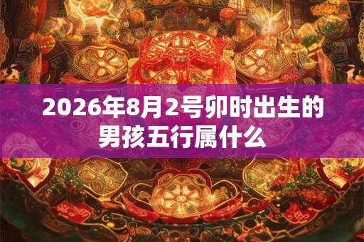 2026年8月2号卯时出生的男孩五行属什么
