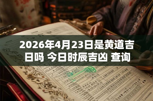 2026年4月23日是黄道吉日吗 今日时辰吉凶 查询