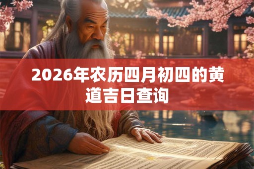 2026年农历四月初四的黄道吉日查询