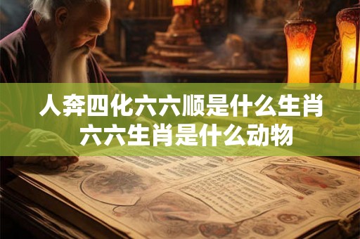 人奔四化六六顺是什么生肖  六六生肖是什么动物