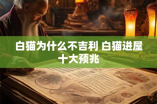 白猫为什么不吉利 白猫进屋十大预兆