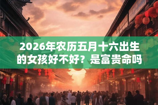 2026年农历五月十六出生的女孩好不好？是富贵命吗？