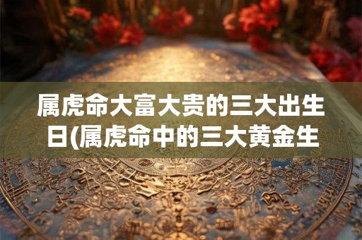 属虎命大富大贵的三大出生日(属虎命中的三大黄金生日，是否真的能带来大富大贵？)